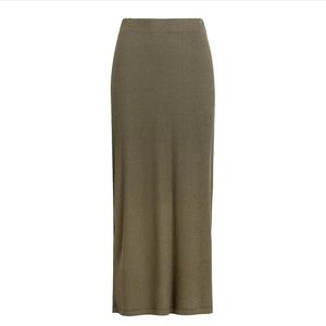 LESET Ali Ribbed Midi Skirt in Sage
